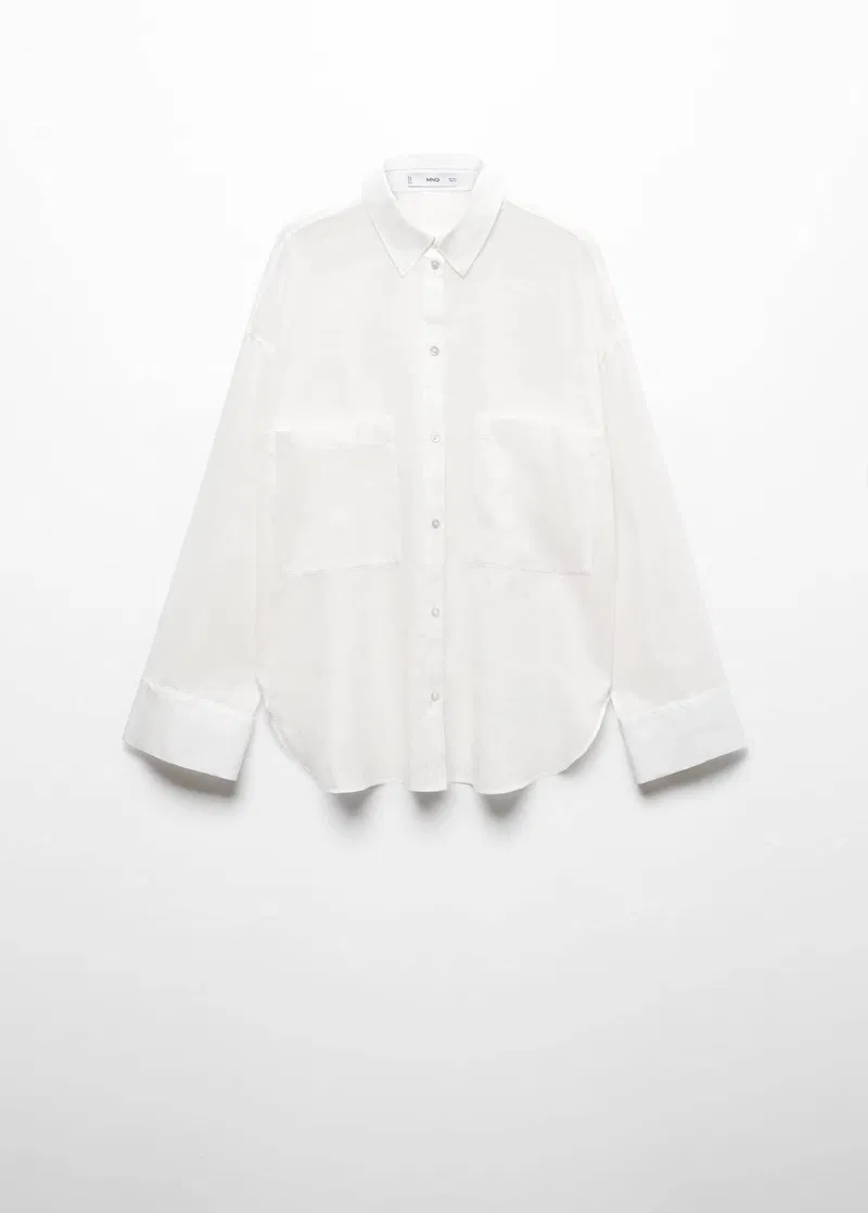 Ramie shirt with pockets